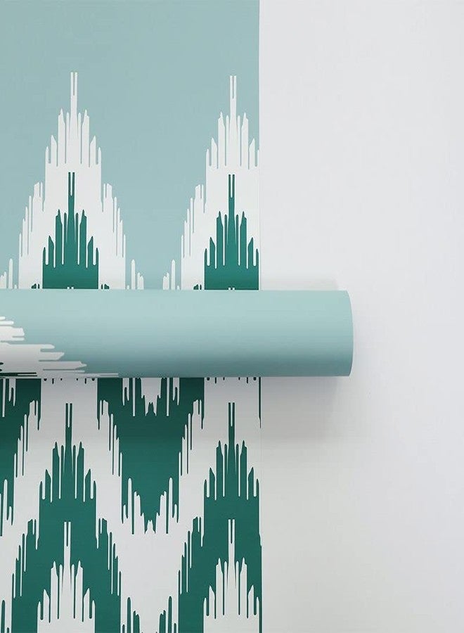 اويسيس أواسيس - 20 ورقة تغليف باقات زهور فاخرة مقاومة للماء على الطراز الكوري (58 سم × 58 سم، 60 ميكرون) | تصميم شيفرون، ورق تغليف هدايا للزهور وورق تغليف هدايا يمكنك صنعه بنفسك لعيد الحب - أزرق - Image 1